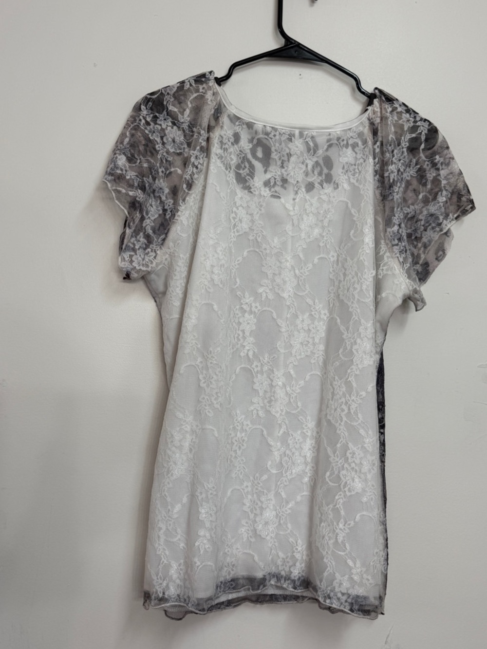 Vintage Brittany Black Lace cheetah print tunic lace whimsigoth fairy grunge - Picture 5 of 6